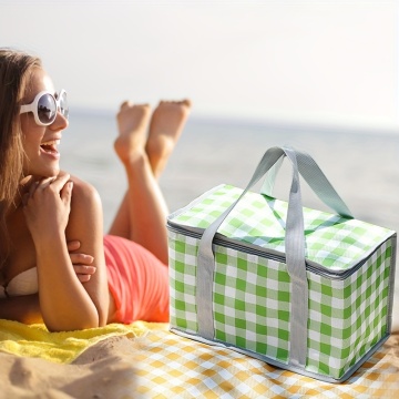 Outdoor Travel: Discover the Ultimate Foldable Oxford Cloth Insulated Basket - Your Perfect Collapsible, Thickened Aluminum Picnic Cooler & Insulated Box Bag Solution