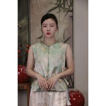 Chaleco de mujer Neo Chinese Silk Butterfly