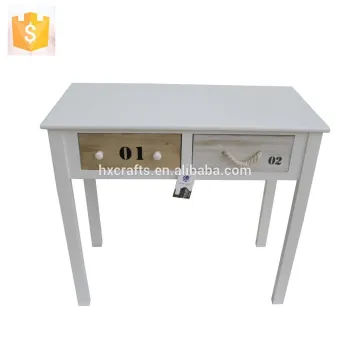 Modern Solid Wood Children Writing Table/Kids Wooden Furniture of Table With Two Drawers