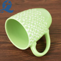 Custom printed characteristic relief ceramic cup