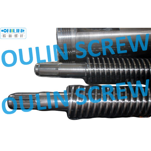 SKD61 Liner Conical Barrel Bimetal Screw for WPC Extrusion, Twin Conical Screw Barrel