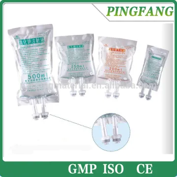 Factory Supply Medical IV Infusion Bag with Double Nozzles