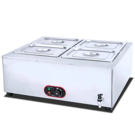 Electric Buffet Food Warmer: 4-Tank 1.5KW Kitchen Equipment for Restaurant Warming Needs