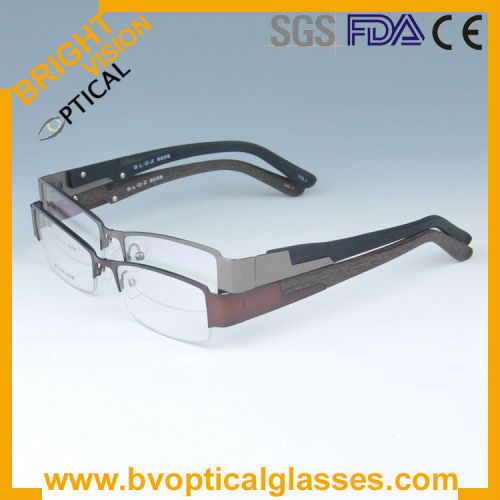 Bright Vision 9005 Stylish design metal frame acetate temple optical eyewear frames