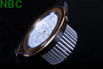 12W Aluminum black  gold round led modern recessed ceiling lamp