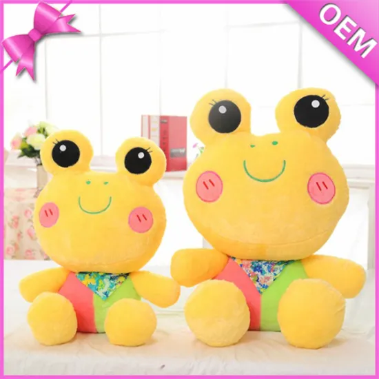 10" Sitting Size Adorable Soft Orange Plush Toys Frog, Stuffed Doll Frog Toys, Frog Stuffed Animal