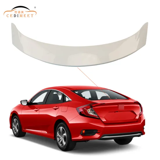 White ABS Plastic Rear Spoiler for Civic 2021