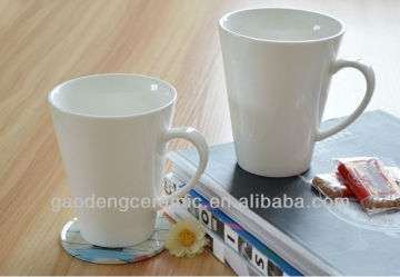 conical white mugs wholesale