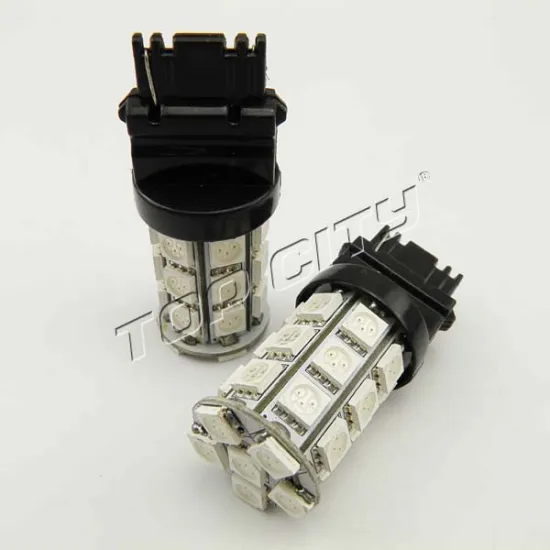 Topcity Wholesale Red Color 600LM 24SMD 5050 T20 3156 12V Led Turn Signal Light Bulb