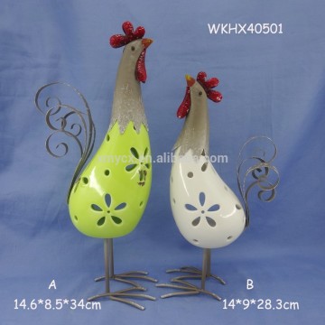 Ceramic chicken tea light candle holder modern