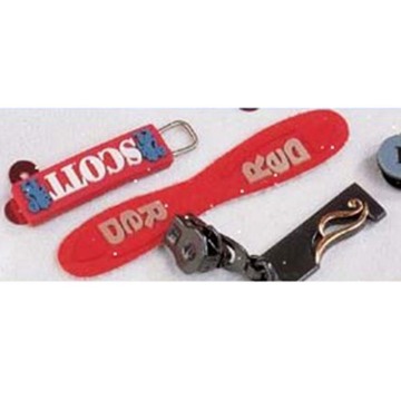 Metal Zip Puller with PVC Label Patch