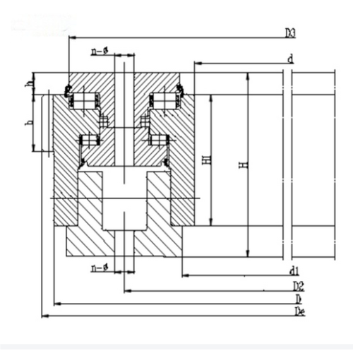 外圈带齿六列圆柱滚子转盘