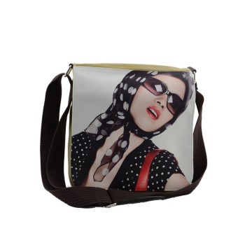 sublimation heat transfer blank beige small single-shoulder bag