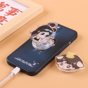 Custom Logo Acrylic Eject Mobile Phone Holder with Cute Design