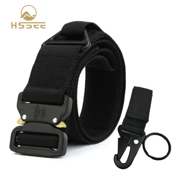 HSSEE 4.3cm heavy duty tactical belt high quality polyamide quick release metal buckle military army belt unisex sports belt