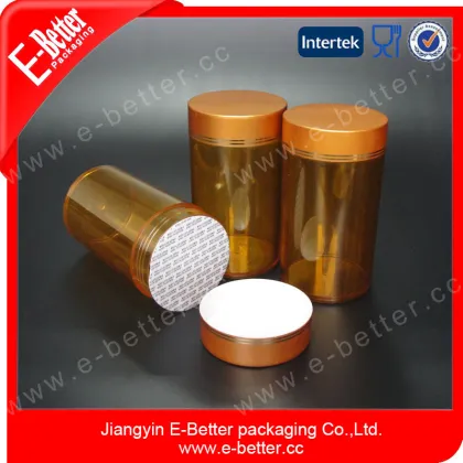 empty amber health pills bottle/container