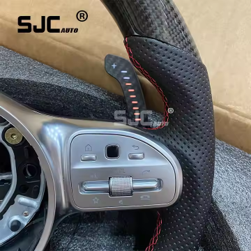 SJC Auto Car Accessories Carbon Fiber Magnetic Paddle Shifter for Mercedes Benz W204 W205 W211 W213 W222 X253 W166 C63 G63 AMG