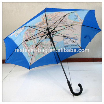 S25Y072 map advertising adult straight umbrella