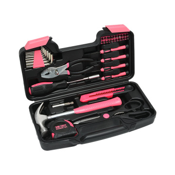 39-Piece Carbon Steel Household Hardware Manual Toolbox Set