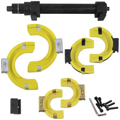 Universal Macpherson Strut Spring Compressor Kit with Yellow Protective Sleeve