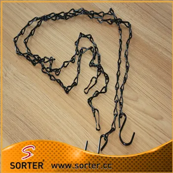 9 gold supplier steel black hanging basket chain
