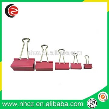 Pink Binder Clips Assorted Size