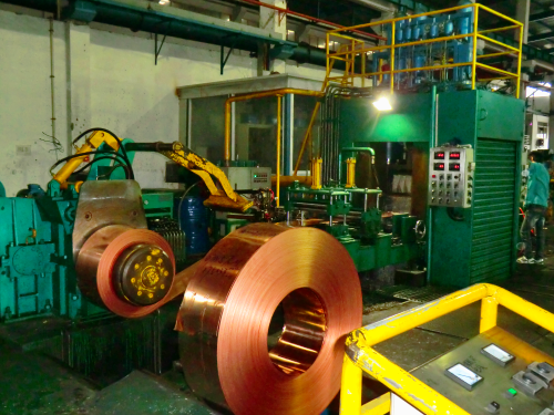 Automatic copper reversing cold rolling mill