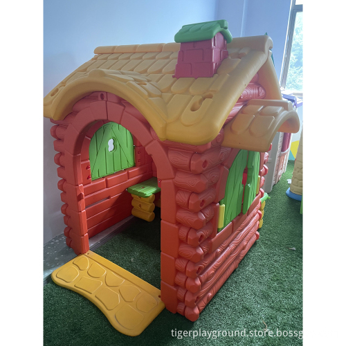 Indoor Plastic Mushroom House Slide for Kindergarten Play Equipment