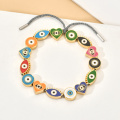 Enamel Evil Eye metal beads 50pcs