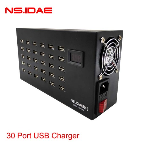 30-Ports-USB-Ladegerät mit mehreren Geräten