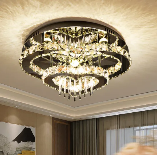 Love Heart-Shaped LED Crystal Wedding Bedroom Ceiling Lamp