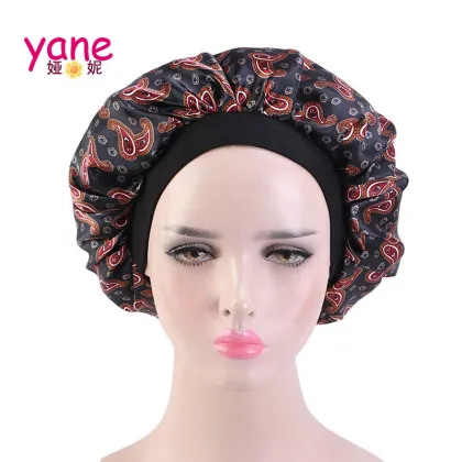 Custom Paisley Pattern Women Satin Durag Headwear Accessory