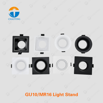 PVC Plastic Down Spot Light Shell Fixture for MR16/GU10 LED Lamps