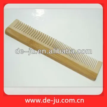 Promotion Gift Comb Head Massager Flat Long Hand Holder Wood Comb