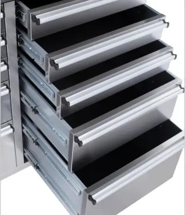 Stainless Steel Tool Cabinet on Wheels - 1996 Toolbox