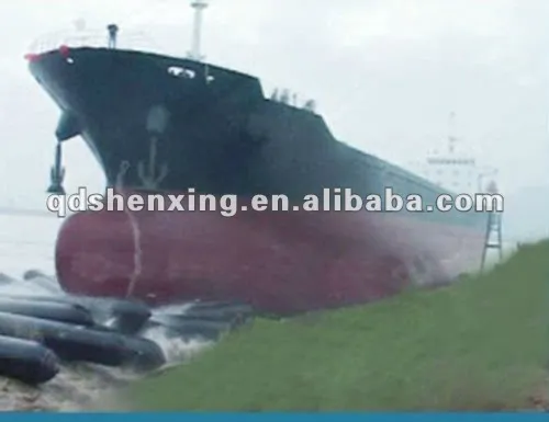 Marine ship launching and landing airbag