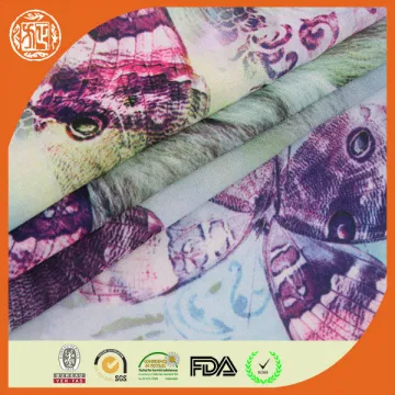 2014 new fashion digital effect chiffon butterfly print silk fabric