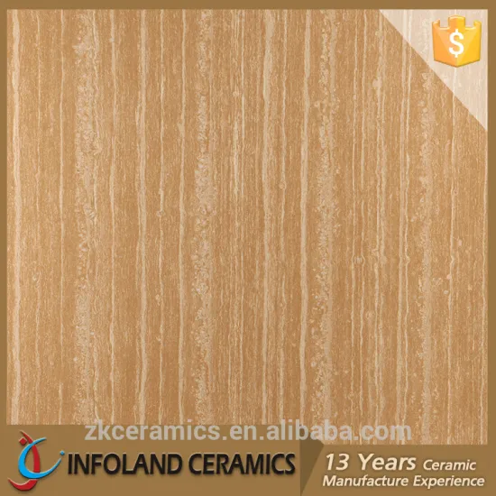 Building Materials Orange Wooden Finish Polished Water Resisting Adhesive Tile Bathroom