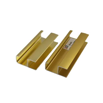 Golden Polishing Aluminium Profile 6063 for Kitchen Cabinet