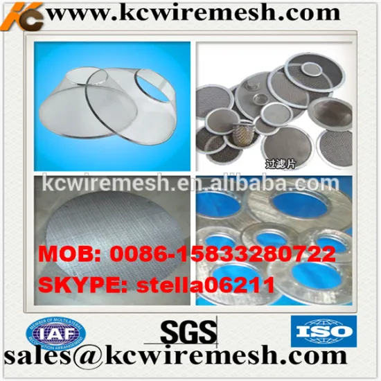 Cheap!!!!! KanChen high quality Customized Kinds of Size Sintered Stainless Steel Filter Disc