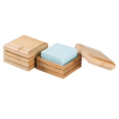 ECO Bamboo Soap Box for Square Soap - Travel Soap Rack