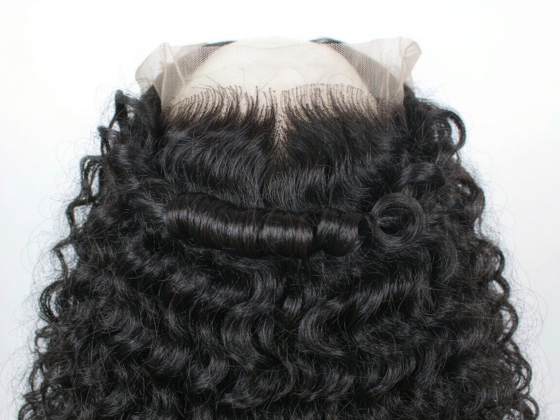 Dark Brown Deep Wave Lace Front Wig 100% Human Hair