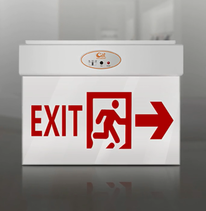 Exit indication for mall stairwell
