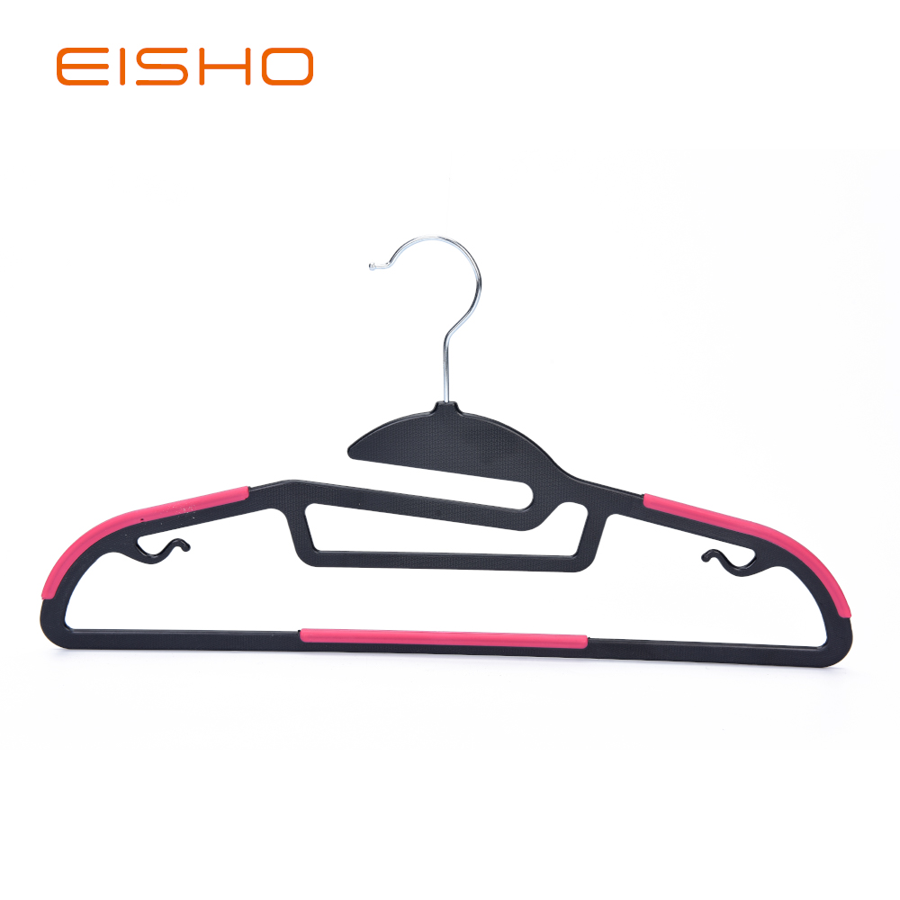 12 4 1 Non Slip Plastic Hangers With Rubber Pieces