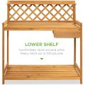 Lattice Back Natural Outdoor Furniture Garden Potting Bench