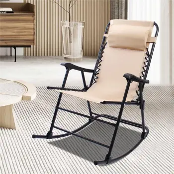 Hot Selling Folding Camping Chair Durable Outdoor Beach Chairs Outdoor Folding Camp Rocking Chair