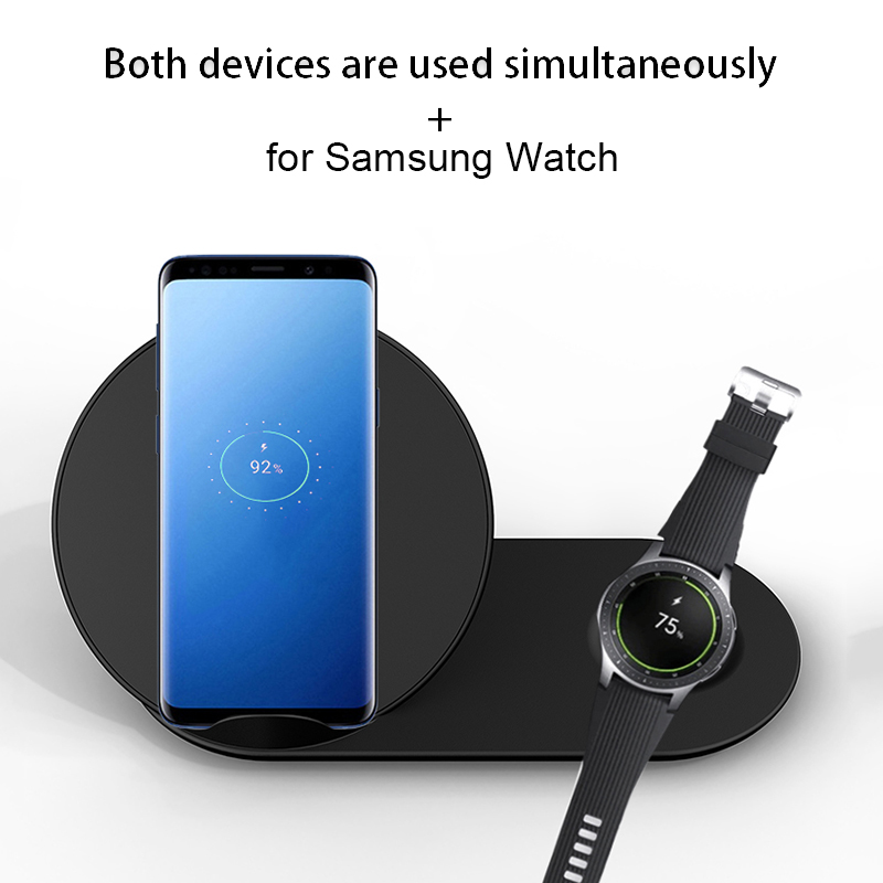 2 in1 10W Samsung phone wireless charger