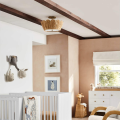 Raffia Flush Mount Kids Ceiling Light