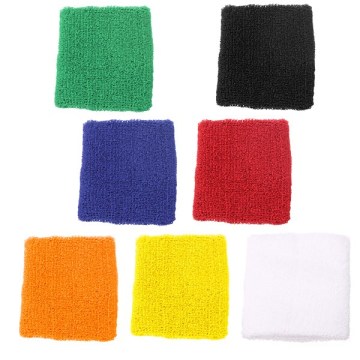 5pcs Unisex White Cotton Wrist Bracer Support Cuff Sweat Bands Terry Cloth Sweatbands Wristband
