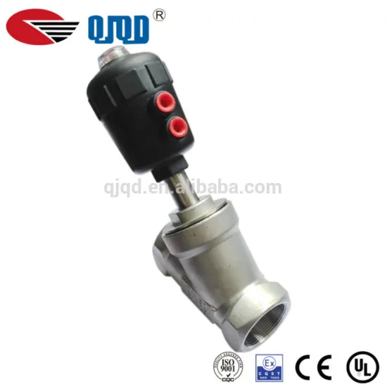 Stainless Steel 304 Single Acting Steam Pneumatic Angle Seat Valve PA 16bar